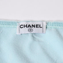 画像をギャラリービューアに読み込む, CHANEL シャネル VINTAGE ヴィンテージ スイムウェア ビキニ セパレート 水着 セットアップ サイズ40 ココマーク ライトブルー 美品 中古 4a006028