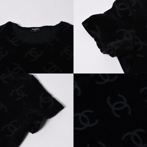 CHANEL シャネル キャミソールオールインワン P07394V05398 サイズ40 ココマーク ナイロン スパンデックス ブラック 美品 中古 4a006027