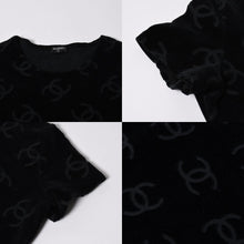 画像をギャラリービューアに読み込む, CHANEL シャネル キャミソールオールインワン P07394V05398 サイズ40 ココマーク ナイロン スパンデックス ブラック 美品 中古 4a006027