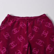 画像をギャラリービューアに読み込む, 極美品 CHANEL シャネル VINTAGE ヴィンテージ ベロアパンツ サイズ38 ココマーク ピンク アーカイブ カール ラガーフェルド 中古 4a006025