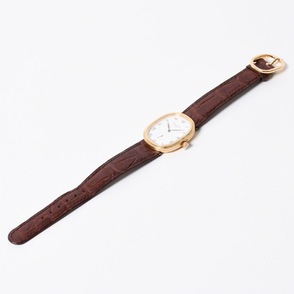 Very Good Condition PATEK PHILIPPE Patek Philippe 3987J Manual Winding K18 Yellow Gold Golden Ellipse Men's Watch Used 4a001786