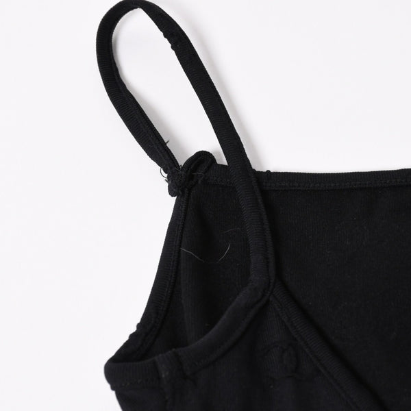 CHANEL シャネル キャミソールオールインワン P07394V05398 サイズ40 ココマーク ナイロン スパンデックス ブラック 美品 中古 4a006027
