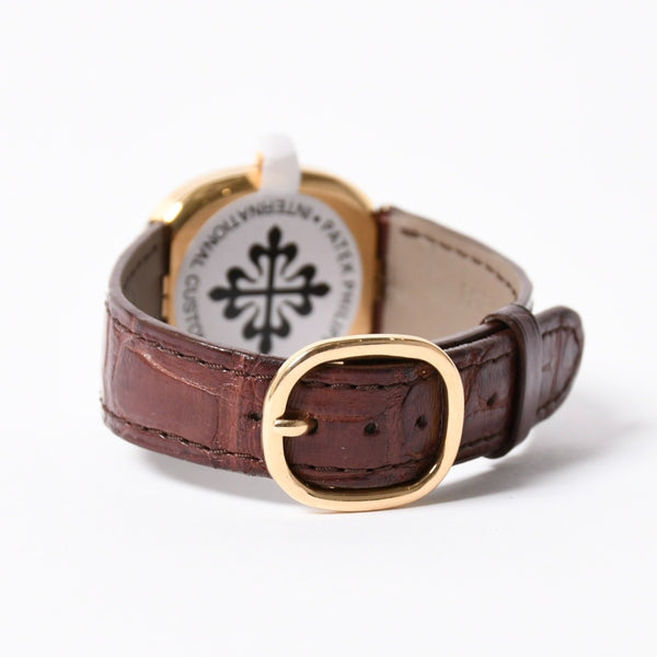Very Good Condition PATEK PHILIPPE Patek Philippe 3987J Manual Winding K18 Yellow Gold Golden Ellipse Men's Watch Used 4a001786
