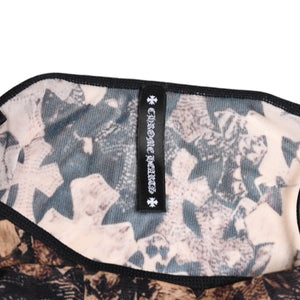 新品未使用品 CHROME HEARTS クロムハーツ ワンピース セミタリークロス シアーメッシュ生地 ブラック ブラウン サイズXS 中古 4a003149