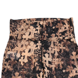 新品未使用品 CHROME HEARTS クロムハーツ Cemetery Cross Mesh Lace Flare Long Pants セメタリークロス フレアパンツ XSサイズ 中古 4a006030