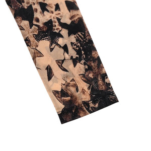 新品未使用 CHROME HEARTS クロムハーツ All Over Cross Print Mesh Long Sleeve Tops セメタリークロス ロンT Sサイズ 中古 4a006029