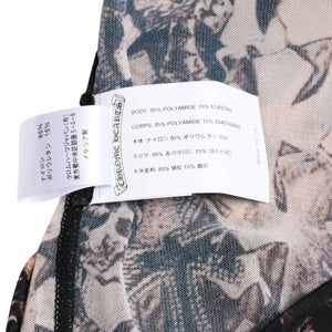 新品未使用 CHROME HEARTS クロムハーツ All Over Cross Print Mesh Long Sleeve Tops セメタリークロス ロンT Sサイズ 中古 4a006029
