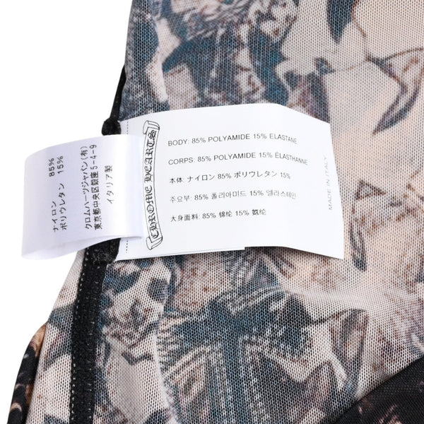 新品未使用 CHROME HEARTS クロムハーツ All Over Cross Print Mesh Long Sleeve Tops セメタリークロス ロンT Sサイズ 中古 4a006029