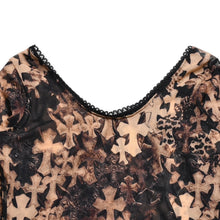 画像をギャラリービューアに読み込む, 新品未使用 CHROME HEARTS クロムハーツ Waterfall Cross Print Mesh Bodysuit セメタリークロス ボディスーツ Sサイズ 中古 4a003150