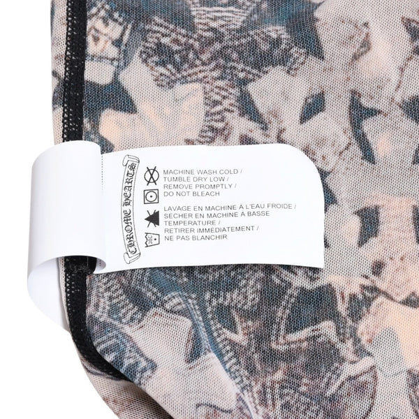 新品未使用 CHROME HEARTS クロムハーツ Waterfall Cross Print Mesh Bodysuit セメタリークロス ボディスーツ Sサイズ 中古 4a003150
