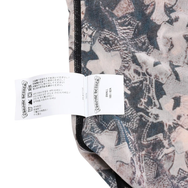 新品未使用 CHROME HEARTS クロムハーツ Waterfall Cross Print Mesh Bodysuit セメタリークロス ボディスーツ Sサイズ 中古 4a003150