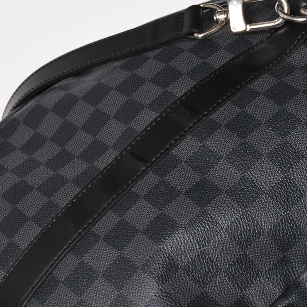 極美品 LOUIS VUITTON ルイヴィトン キーポルバンドリエール55 ボストンバッグ N41413 ダミエグラフィット ブラック 中古 4a006033