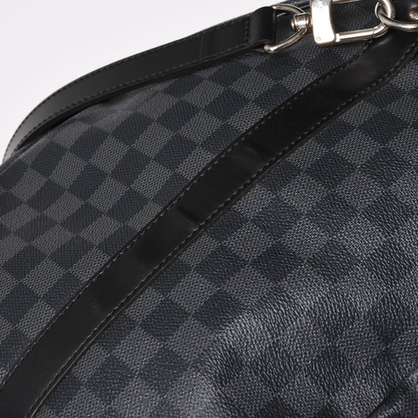 極美品 LOUIS VUITTON ルイヴィトン キーポルバンドリエール55 ボストンバッグ N41413 ダミエグラフィット ブラック 中古 4a006033