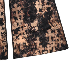新品未使用品 CHROME HEARTS クロムハーツ Cemetery Cross Mesh Lace Flare Long Pants セメタリークロス フレアパンツ XSサイズ 中古 4a006030