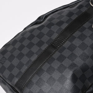 極美品 LOUIS VUITTON ルイヴィトン キーポルバンドリエール55 ボストンバッグ N41413 ダミエグラフィット ブラック 中古 4a006033