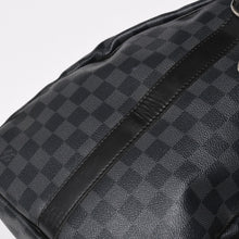 画像をギャラリービューアに読み込む, 極美品 LOUIS VUITTON ルイヴィトン キーポルバンドリエール55 ボストンバッグ N41413 ダミエグラフィット ブラック 中古 4a006033