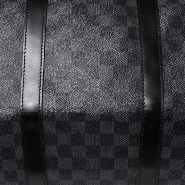 極美品 LOUIS VUITTON ルイヴィトン キーポルバンドリエール55 ボストンバッグ N41413 ダミエグラフィット ブラック 中古 4a006033