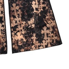 画像をギャラリービューアに読み込む, 新品未使用品 CHROME HEARTS クロムハーツ Cemetery Cross Mesh Lace Flare Long Pants セメタリークロス フレアパンツ XSサイズ 中古 4a006030