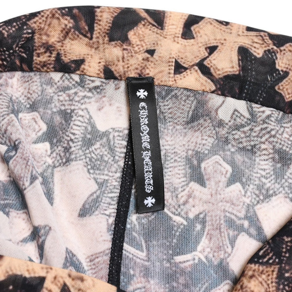 新品未使用品 CHROME HEARTS クロムハーツ Cemetery Cross Mesh Lace Flare Long Pants セメタリークロス フレアパンツ XSサイズ 中古 4a006030