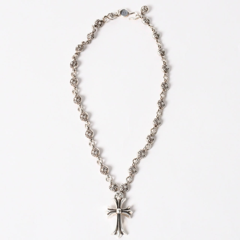 極美品 CHROME HEARTS クロムハーツ #1 CRSBL CHN SML CH CRS 20inch #1クロスボールチェーン スモールCHクロス ネックレス 20インチ 重量約118.8g 中古 4a006042