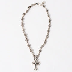 極美品 CHROME HEARTS クロムハーツ #1 CRSBL CHN SML CH CRS 20inch #1クロスボールチェーン スモールCHクロス ネックレス 20インチ 重量約118.8g 中古 4a006042