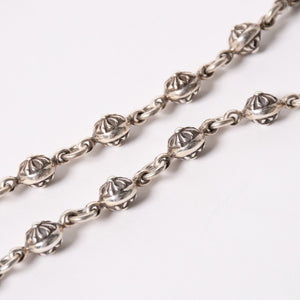 極美品 CHROME HEARTS クロムハーツ #1 CRSBL CHN SML CH CRS 20inch #1クロスボールチェーン スモールCHクロス ネックレス 20インチ 重量約118.8g 中古 4a006042