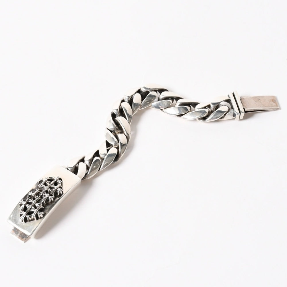 CHROME HEARTS クロムハーツ IDブレスレット ブレスレット セメタリークロス Cemetary Cross Bracelet 11リンク 重量約106.15g 美品 中古 4a006037