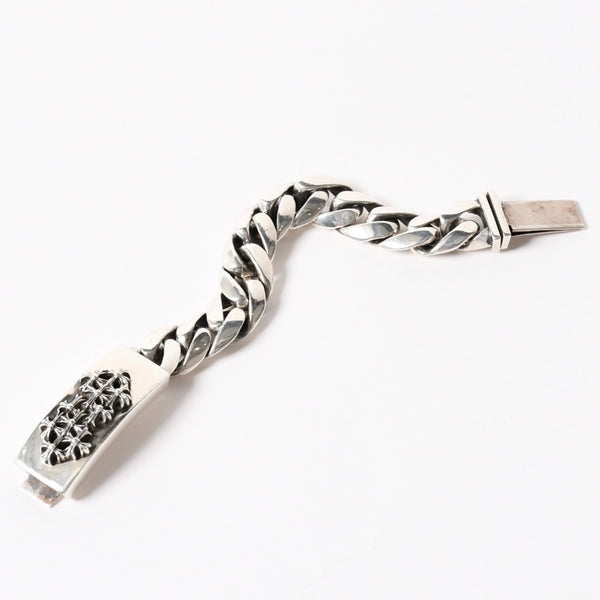 CHROME HEARTS クロムハーツ IDブレスレット ブレスレット セメタリークロス Cemetary Cross Bracelet 11リンク 重量約106.15g 美品 中古 4a006037
