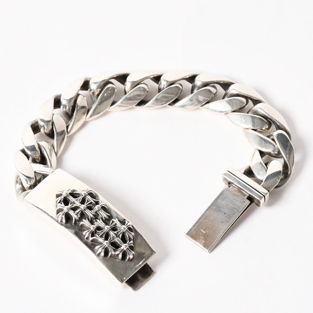CHROME HEARTS クロムハーツ IDブレスレット ブレスレット セメタリークロス Cemetary Cross Bracelet 11リンク 重量約106.15g 美品 中古 4a006037