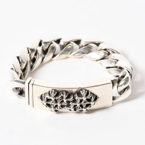 CHROME HEARTS クロムハーツ IDブレスレット ブレスレット セメタリークロス Cemetary Cross Bracelet 11リンク 重量約106.15g 美品 中古 4a006037