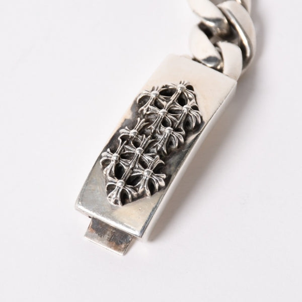 CHROME HEARTS クロムハーツ IDブレスレット ブレスレット セメタリークロス Cemetary Cross Bracelet 11リンク 重量約106.15g 美品 中古 4a006037