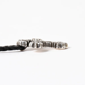 CHROME HEARTS クロムハーツ フィリグリークロス レザーブレイド ネックレス シルバー925 シルバー スターリングシルバー 重量約37.12g 美品 中古 4a005988