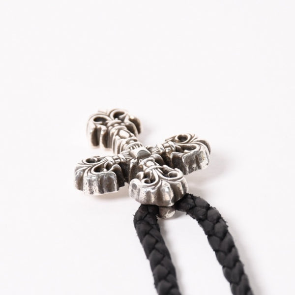 CHROME HEARTS クロムハーツ フィリグリークロス レザーブレイド ネックレス シルバー925 シルバー スターリングシルバー 重量約37.12g 美品 中古 4a005988