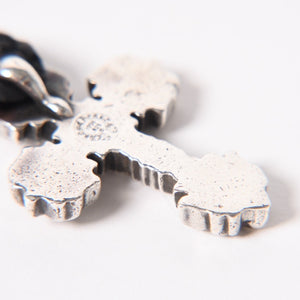 CHROME HEARTS クロムハーツ フィリグリークロス レザーブレイド ネックレス シルバー925 シルバー スターリングシルバー 重量約37.12g 美品 中古 4a005988