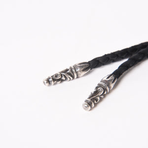 CHROME HEARTS クロムハーツ フィリグリークロス レザーブレイド ネックレス シルバー925 シルバー スターリングシルバー 重量約37.12g 美品 中古 4a005988