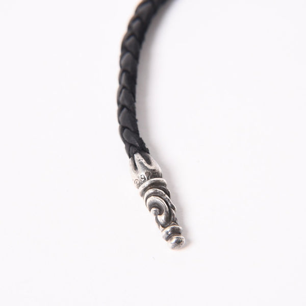 CHROME HEARTS クロムハーツ フィリグリークロス レザーブレイド ネックレス シルバー925 シルバー スターリングシルバー 重量約37.12g 美品 中古 4a005988