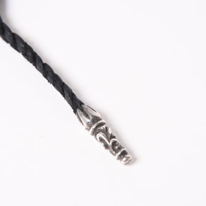 CHROME HEARTS クロムハーツ フィリグリークロス レザーブレイド ネックレス シルバー925 シルバー スターリングシルバー 重量約37.12g 美品 中古 4a005988