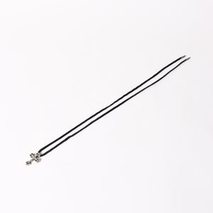 CHROME HEARTS クロムハーツ フィリグリークロス レザーブレイド ネックレス シルバー925 シルバー スターリングシルバー 重量約37.12g 美品 中古 4a005988