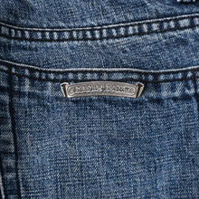画像をギャラリービューアに読み込む, 極美品 CHROME HEARTS クロムハーツ セメタリークロスパッチ デニムパンツ ジーンズ サイズ32 35パッチ クロスボール ブルー 中古 4a006043