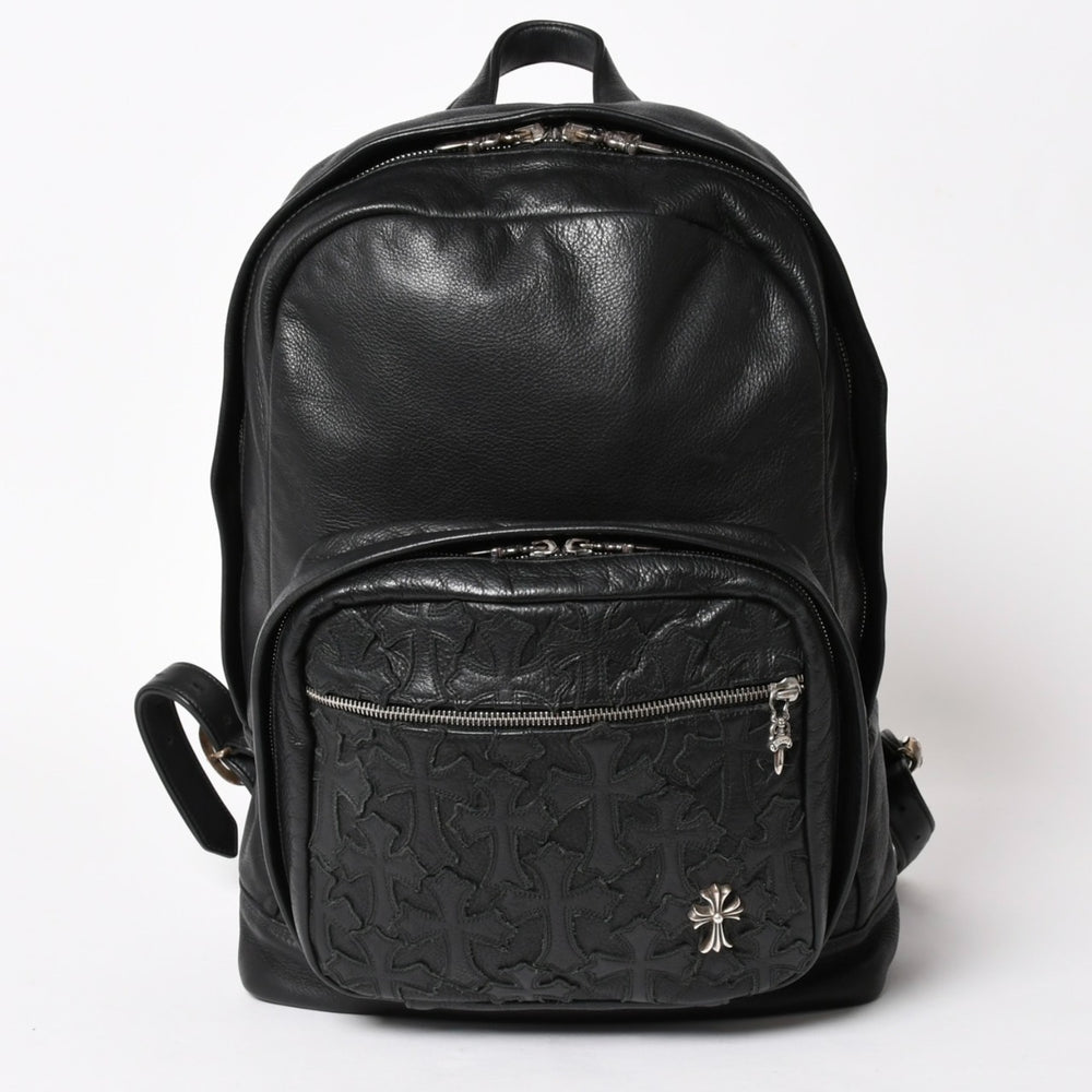 極美品 CHROME HEARTS クロムハーツ 7TH GRADE バックパック セメタリークロスパッチ CHクロス装飾 ガンスリンガー ダガー 中古 4a006036
