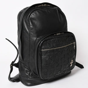 極美品 CHROME HEARTS クロムハーツ 7TH GRADE バックパック セメタリークロスパッチ CHクロス装飾 ガンスリンガー ダガー 中古 4a006036