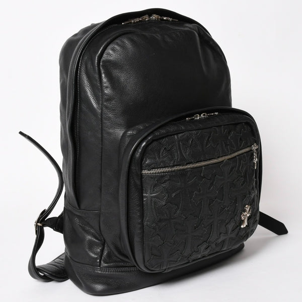 極美品 CHROME HEARTS クロムハーツ 7TH GRADE バックパック セメタリークロスパッチ CHクロス装飾 ガンスリンガー ダガー 中古 4a006036