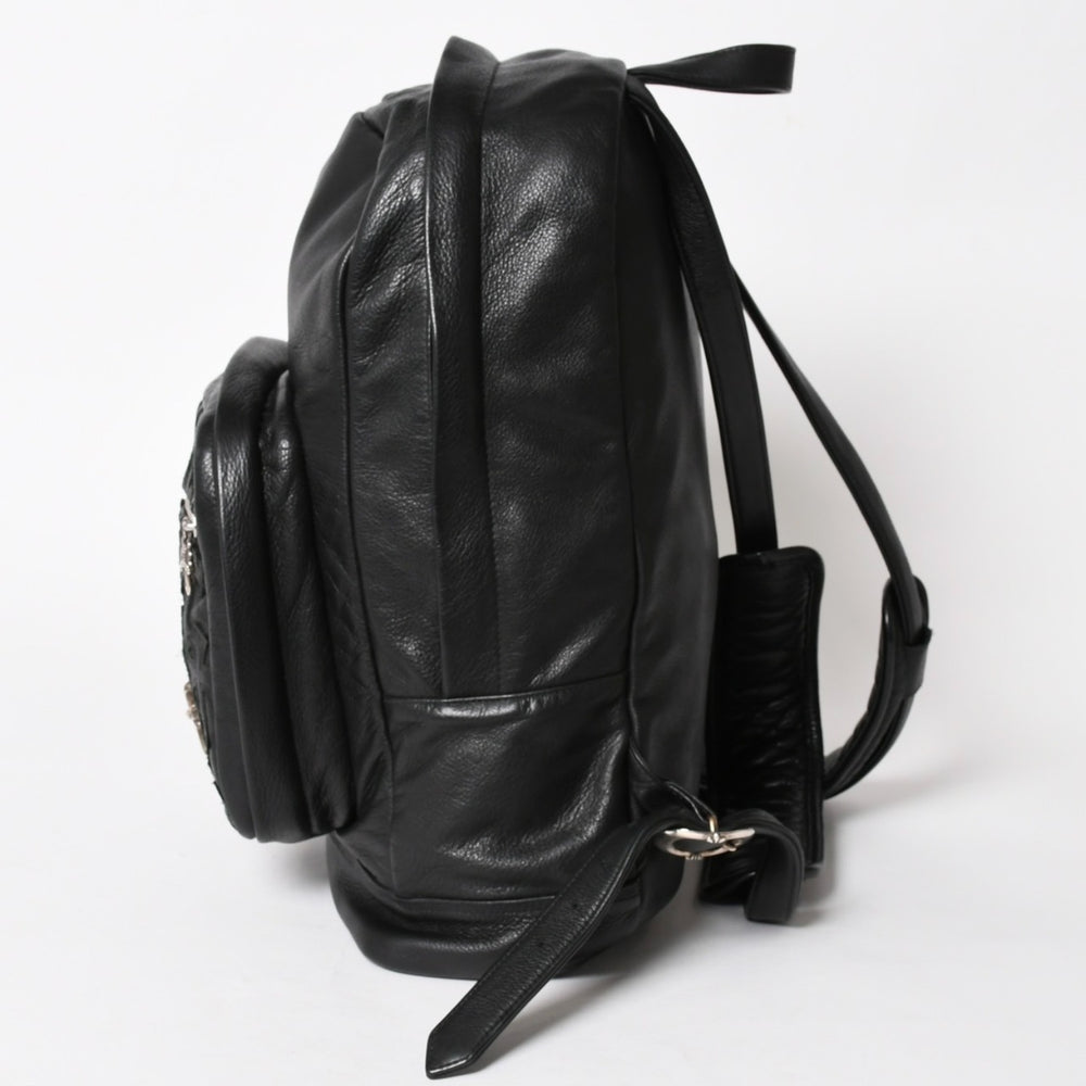 極美品 CHROME HEARTS クロムハーツ 7TH GRADE バックパック セメタリークロスパッチ CHクロス装飾 ガンスリンガー ダガー 中古 4a006036