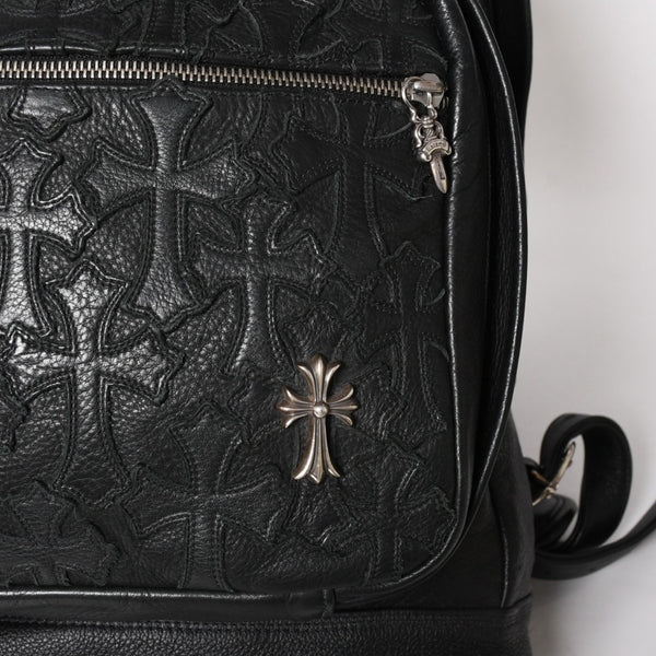 極美品 CHROME HEARTS クロムハーツ 7TH GRADE バックパック セメタリークロスパッチ CHクロス装飾 ガンスリンガー ダガー 中古 4a006036