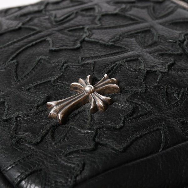 極美品 CHROME HEARTS クロムハーツ 7TH GRADE バックパック セメタリークロスパッチ CHクロス装飾 ガンスリンガー ダガー 中古 4a006036