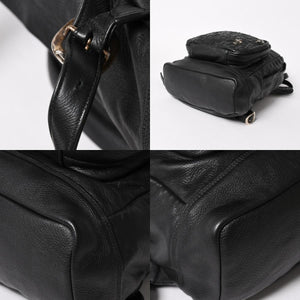 極美品 CHROME HEARTS クロムハーツ 7TH GRADE バックパック セメタリークロスパッチ CHクロス装飾 ガンスリンガー ダガー 中古 4a006036