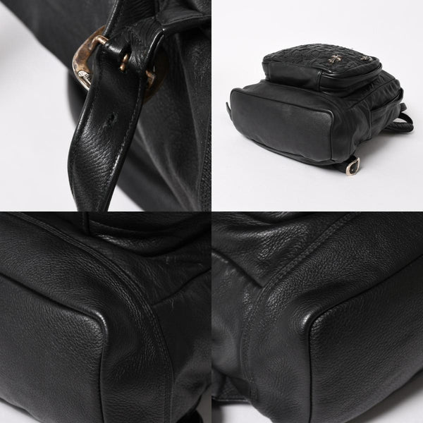 極美品 CHROME HEARTS クロムハーツ 7TH GRADE バックパック セメタリークロスパッチ CHクロス装飾 ガンスリンガー ダガー 中古 4a006036