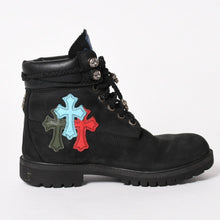画像をギャラリービューアに読み込む, CHROME HEARTS クロムハーツ × Timberland ティンバーランド 6インチブーツ サイズ8M 10073 セメタリークロスパッチ 8パッチ 美品 中古 4a006035