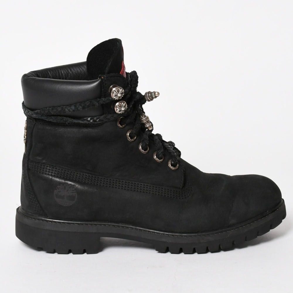 CHROME HEARTS クロムハーツ × Timberland ティンバーランド 6インチブーツ サイズ8M 10073 セメタリークロスパッチ 8パッチ 美品 中古 4a006035