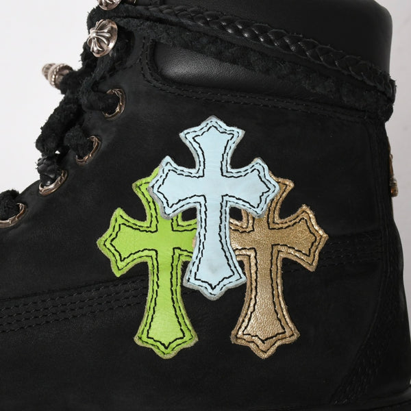 CHROME HEARTS クロムハーツ × Timberland ティンバーランド 6インチブーツ サイズ8M 10073 セメタリークロスパッチ 8パッチ 美品 中古 4a006035